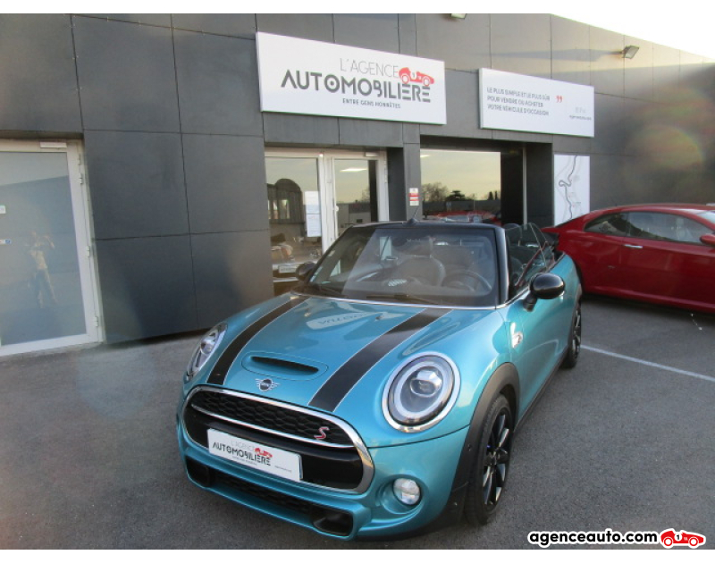 Achat voiture occasion, Auto occasion pas cher | Agence Auto Mini Mini Cabriolet Cooper S 192 Cv (F57) Caribbean Aqua Edition Bleu Année 2018 Manuelle Essence