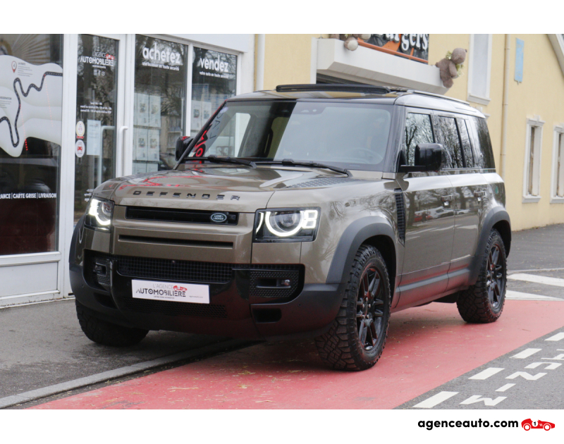 Aankoop Gebruikte Auto, Goedkope Gebruikte Auto | Agence Auto Land Rover Defender II 3.0 Ti P400 First Edition BVA8 (Sièges chauffants/électriques/mémoire, Rétroviseur Clearsight...) Marron Jaar 2021 Automatique Hybride