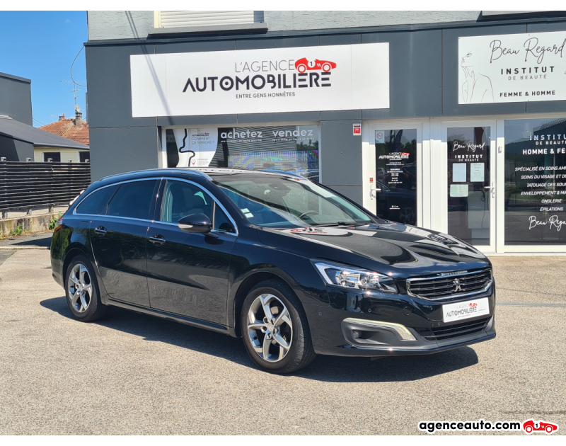 Achat voiture occasion, Auto occasion pas cher | Agence Auto Peugeot 508 SW 1.6 Blue HDi 120 ch Allure EAT6 - 98500 kms - Noir Année 2018 Automatique Diesel