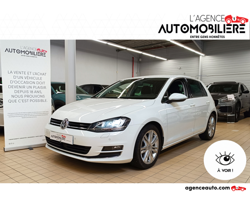 Achat voiture occasion, Auto occasion pas cher | Agence Auto Volkswagen Golf VII, 1.4 TSI 125 BLUEMOTION TECHNOLOGY MATCH ALLSTAR ETHANOL Blanc Année 2017 Manuelle Bioethanol