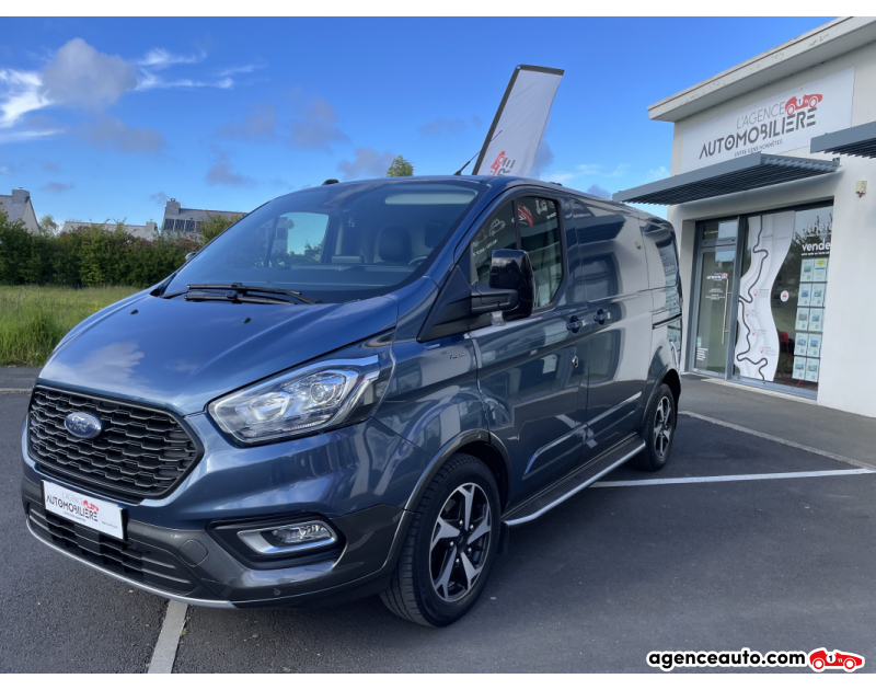 Achat voiture occasion, Auto occasion pas cher | Agence Auto Ford Transit Custom Fg 2.0 ECOBLUE 170 CH BVA L1H1 ACTIVE Bleu Année 2021 Automatique Diesel