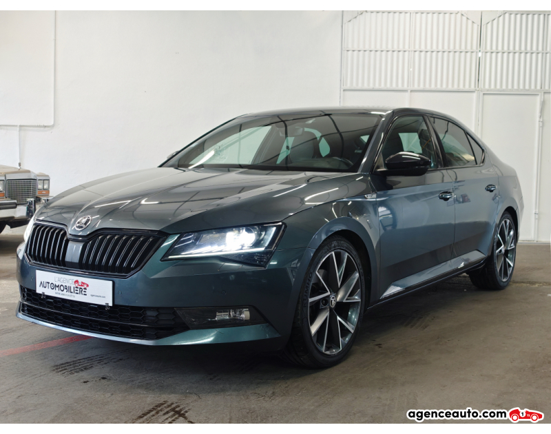 Compra de Coches Usados, Coches Usados Baratos %'|'% Agence Auto Skoda Superb 2L TDI 150cv SPORTLINE Gris Año 2016 Automatique Diesel