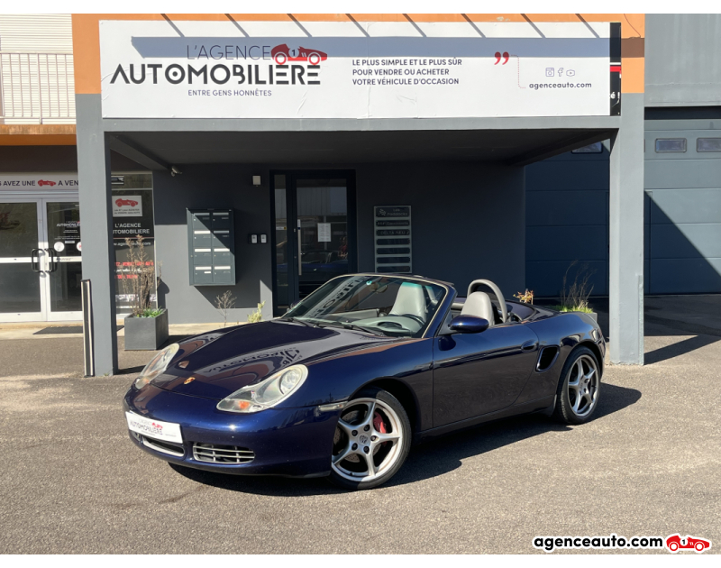 Achat voiture occasion, Auto occasion pas cher | Agence Auto Porsche Boxster 986 S 3.2i 252cv - Sièges cuir-électriques/Climatisation/Xénon Bleu Année 2002 Manuelle Essence