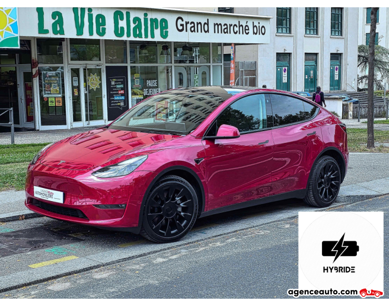 Achat voiture occasion, Auto occasion pas cher | Agence Auto Tesla Model Y Grande Autonomie Transmission 4X4 DualMotor Rouge Année: 2021 Automatique Électrique