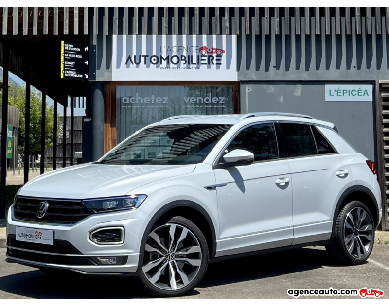 Achat voiture occasion, Auto occasion pas cher | Agence Auto Volkswagen T-roc 1.5 TSi EVO 150ch R-Line DSG / Garantie 2026 Gris Année: 2020 Automatique Essence