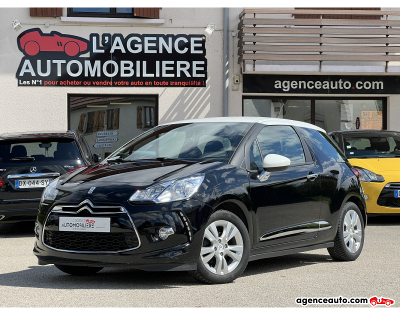 Achat voiture occasion, Auto occasion pas cher | Agence Auto Citroen DS3 1.2 82ch carnet complet toit blanc Noir Année 2015 Manuelle Essence