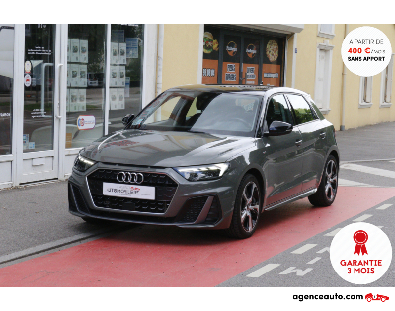 Achat voiture occasion, Auto occasion pas cher | Agence Auto Audi A1 Sportback 30 TFSI 110 S-Line BVM6 (1ère main, Meplat, CarPlay) Gris Année: 2020 Manuelle Essence