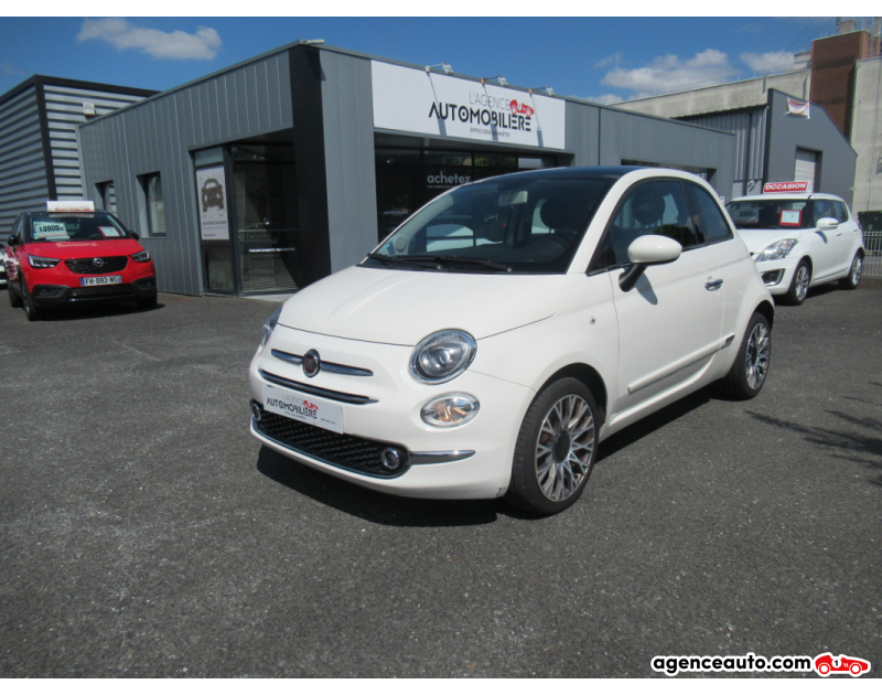 Achat voiture occasion, Auto occasion pas cher | Agence Auto Fiat 500 1.2 8v 69ch Eco Pack Lounge Blanc Année: 2019 Manuelle Essence