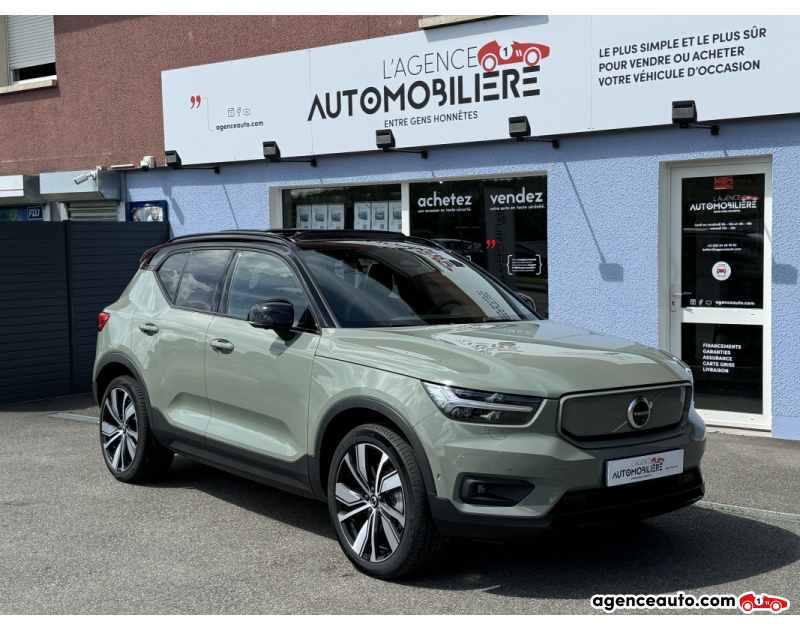 Achat voiture occasion, Auto occasion pas cher | Agence Auto Volvo XC40 Recharge Pure Electrique Ultimate 231ch Vert Année 2022 Automatique Électrique