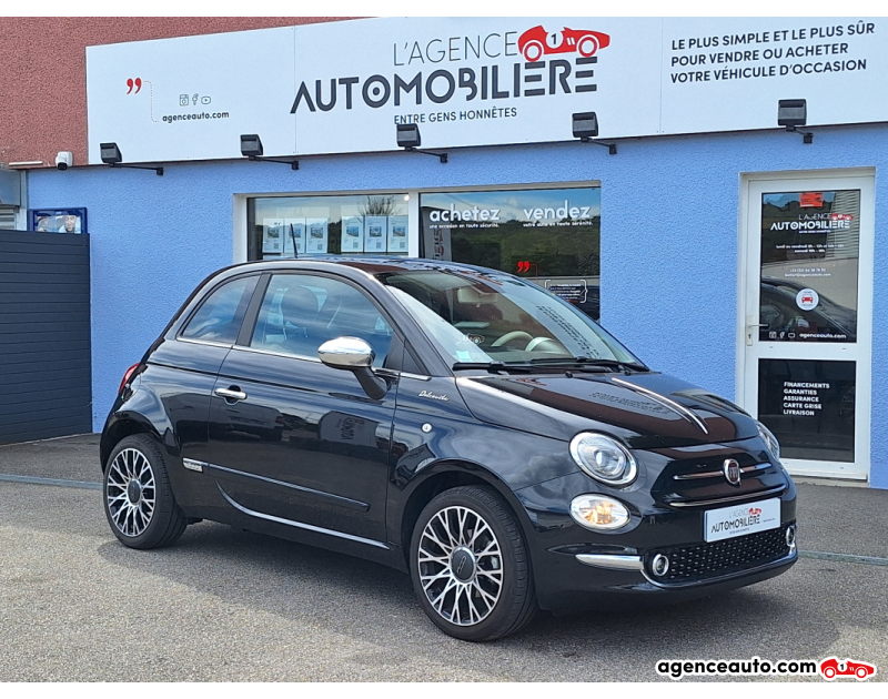 Aankoop Gebruikte Auto, Goedkope Gebruikte Auto | Agence Auto Fiat 500 1.0 MY22 DOLCEVITA PLUS HYBRID 1ERE MAIN Noir Jaar 2022 Manuelle Essence
