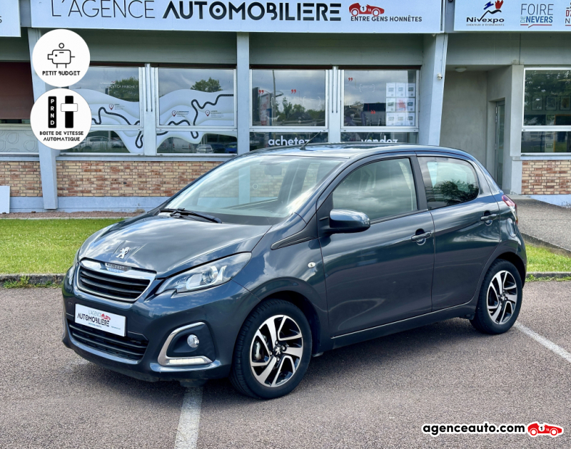 Achat voiture occasion, Auto occasion pas cher | Agence Auto Peugeot 108 1.0 VTi 69 ch Allure ETG5 5p/1° main/caméra de recul Gris Année: 2015 Automatique Essence