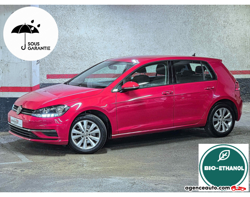 Achat voiture occasion, Auto occasion pas cher | Agence Auto Volkswagen Golf VII 1.4 TSi 125ch Ethanol MultiFuel Rouge Année: 2018 Manuelle Bioethanol