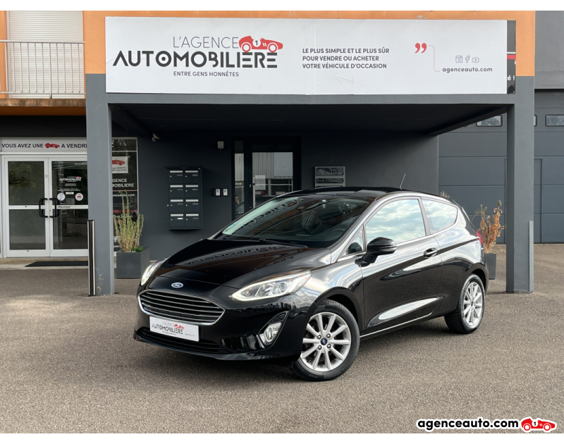 Achat voiture occasion, Auto occasion pas cher | Agence Auto Ford Fiesta 1.0 SCTi 100cv Titanium - 1ère main/Apple CarPlay/Radar AR/Régulateur Noir Année: 2018 Manuelle Essence