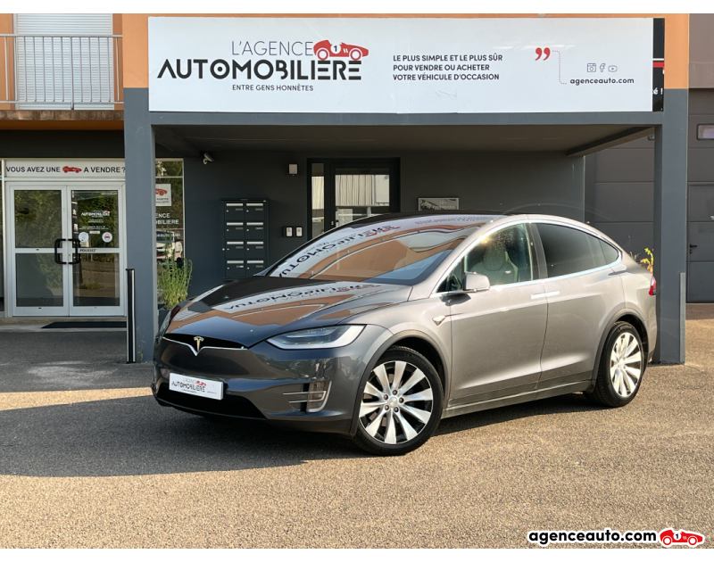 Compra de Coches Usados, Coches Usados Baratos %'|'% Agence Auto Tesla Model X 100D Dual Motor Long Range AWD - 1ère main/Intérieur blanc-Bois de chêne/Pilotage autonome Gris Año 2019 Automatique Électrique