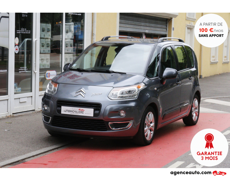 Achat voiture occasion, Auto occasion pas cher | Agence Auto Citroen C3 Picasso 1.4 VTi 95 Exclusive BVM (Distribution à jour, Clim Bi-zone) Gris Année 2010 Manuelle Essence