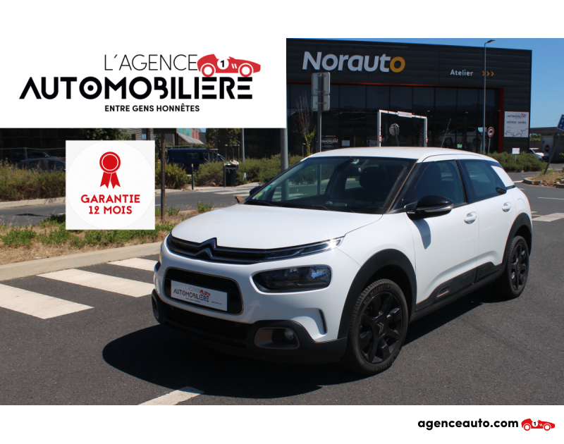 Achat voiture occasion, Auto occasion pas cher | Agence Auto Citroen C4 Cactus ORIGINS 1.5 BLUEHDI 100CH START-STOP ( Caméra de recul , Carplay ) Blanc Année: 2019 Manuelle Diesel