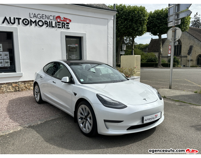 Achat voiture occasion, Auto occasion pas cher | Agence Auto Tesla Model 3 460 75KWH GRANDE-AUTONOMIE 4WD DUAL-MOTOR Blanc Année: 2021 Automatique Électrique