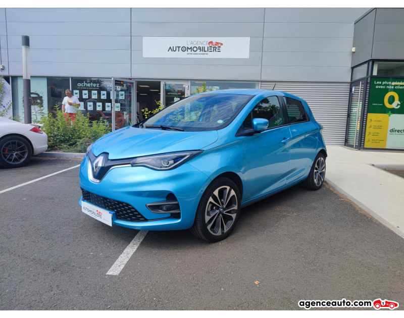 Achat voiture occasion, Auto occasion pas cher | Agence Auto Renault Zoe Intens charge normale R135 (Batterie en location) Bleu Année 2020 Automatique Électrique