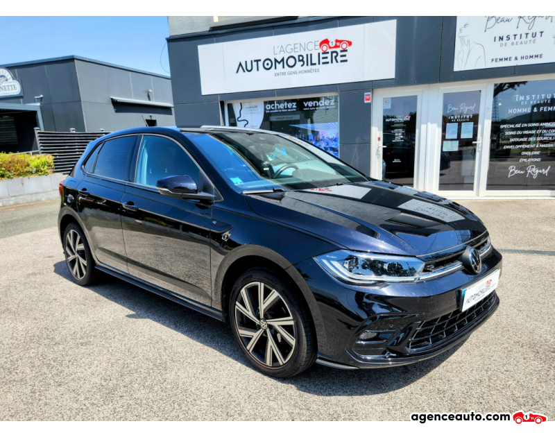 Achat voiture occasion, Auto occasion pas cher | Agence Auto Volkswagen Polo 1.0 TSI 95 ch R-line DSG7 Noir Année 2022 Automatique Essence