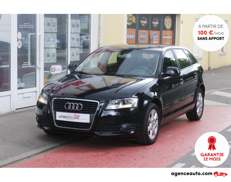 Compra de Coches Usados, Coches Usados Baratos %'|'% Agence Auto Audi A3 Sportback 1.6 TDI 105 Ambiente BVM (Distri à jour, Clim bi-zone, Régulateur) Noir Año 2009 Manuelle Diesel
