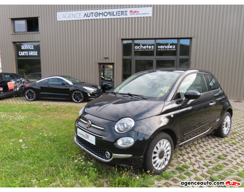 Achat voiture occasion, Auto occasion pas cher | Agence Auto Fiat 500 II Phase 3 1.2 Lounge 69Cv Noir Année 2018 Manuelle Essence