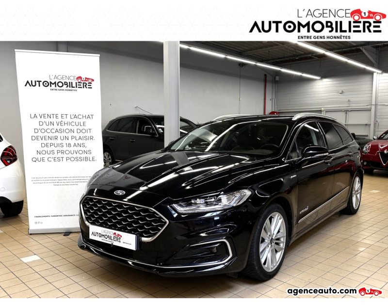 Achat voiture occasion, Auto occasion pas cher | Agence Auto Ford Mondeo SW 2.0 HYBRID 187 VIGNALE BVA Noir Année 2019 Automatique Essence,Hybride