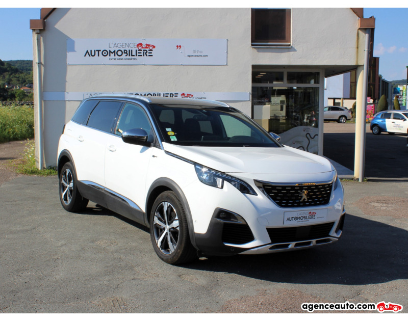 Achat voiture occasion, Auto occasion pas cher | Agence Auto Peugeot 5008 2.0 BlueHDi 180 CH S&S GT EAT8 Blanc Année 2019 Automatique Diesel