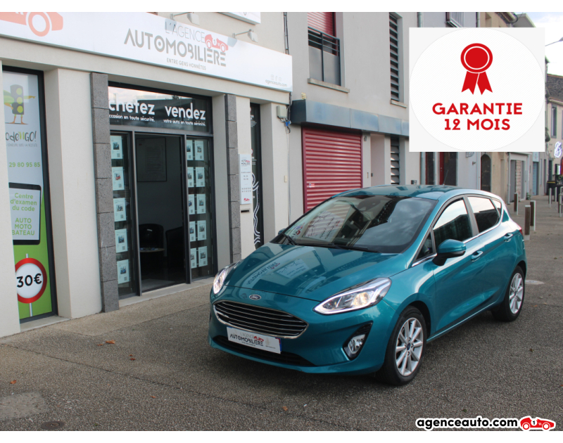 Compra de Carros Usados, Carros Usados Baratos | Auto Immo Ford Fiesta 1.0 EcoBoost 100CH S&S BVM6 TITANIUM (Garantie 12 mois Nationale) Bleu Ano 2017 Manuelle Essence