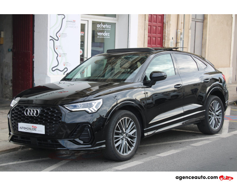 Aankoop Gebruikte Auto, Goedkope Gebruikte Auto | Agence Auto Audi Q3 SPORTBACK 1.5 35 TFSI HYBRID 150 MHEV S-LINE S-TRONIC BVA (Toit ouvrant, CarPlay,..) Zwart Jaar 2020 Automatische auto Hybride