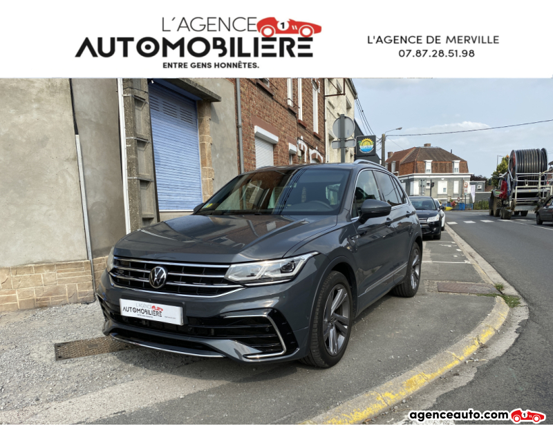 Achat voiture occasion, Auto occasion pas cher | Agence Auto Volkswagen Tiguan II (2) 2.0 TDI 150 R-LINE EXCLUSIVE DSG7 Gris Année 2022 Automatique Diesel