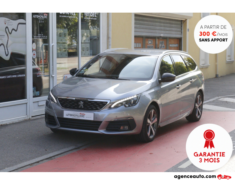 Achat voiture occasion, Auto occasion pas cher | Agence Auto Peugeot 308 SW Ph.II 1.5 BlueHDi 130 GT-LINE EAT8 (Première main, Sièges chauffants, massant...) Gris Année 2018 Automatique Diesel