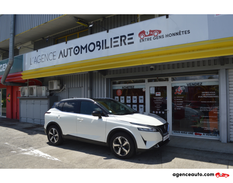 Achat voiture occasion, Auto occasion pas cher | Agence Auto Nissan Qashqai 1.3 Mild Hybrid 140ch N-Connecta Blanc Année 2021 Manuelle Hybride