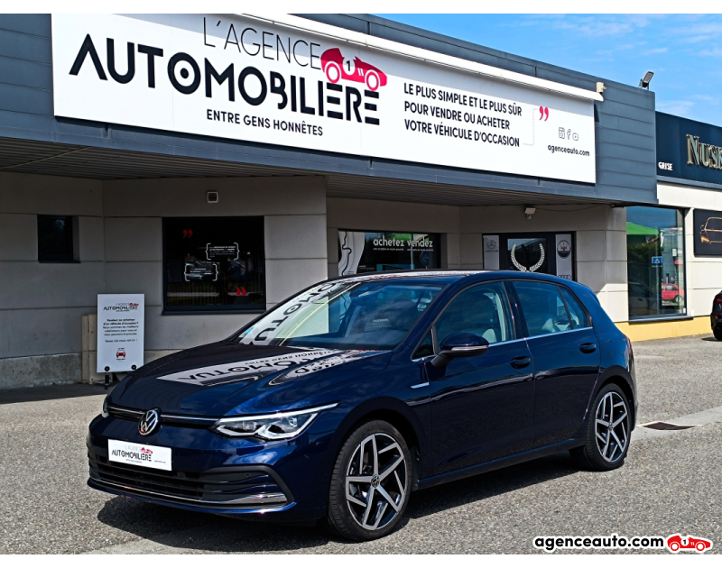 Achat voiture occasion, Auto occasion pas cher | Agence Auto Volkswagen Golf VIII 1.5 ETSI 150 CV STYLE 1ST DSG7 Bleu Année 2020 Automatique Essence,Hybride