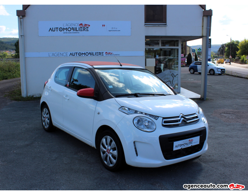 Aankoop Gebruikte Auto, Goedkope Gebruikte Auto | Agence Auto Citroen C1 VTi 68 Feel Edition Mentos Blanc Jaar 2017 Manuelle Essence