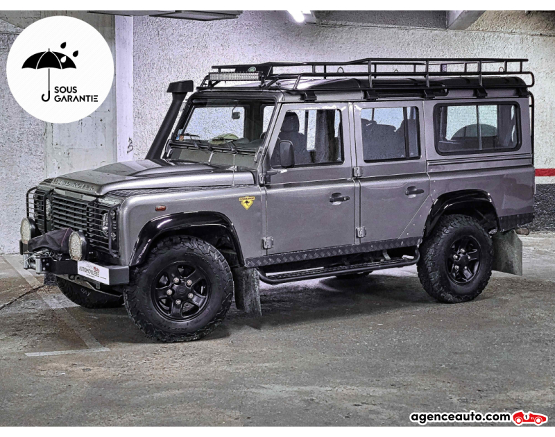 Achat voiture occasion, Auto occasion pas cher | Agence Auto Land Rover Defender III 110 2.4 TD4 122ch 4WD Pack Baroudeur Gris Année 2007 Manuelle Diesel