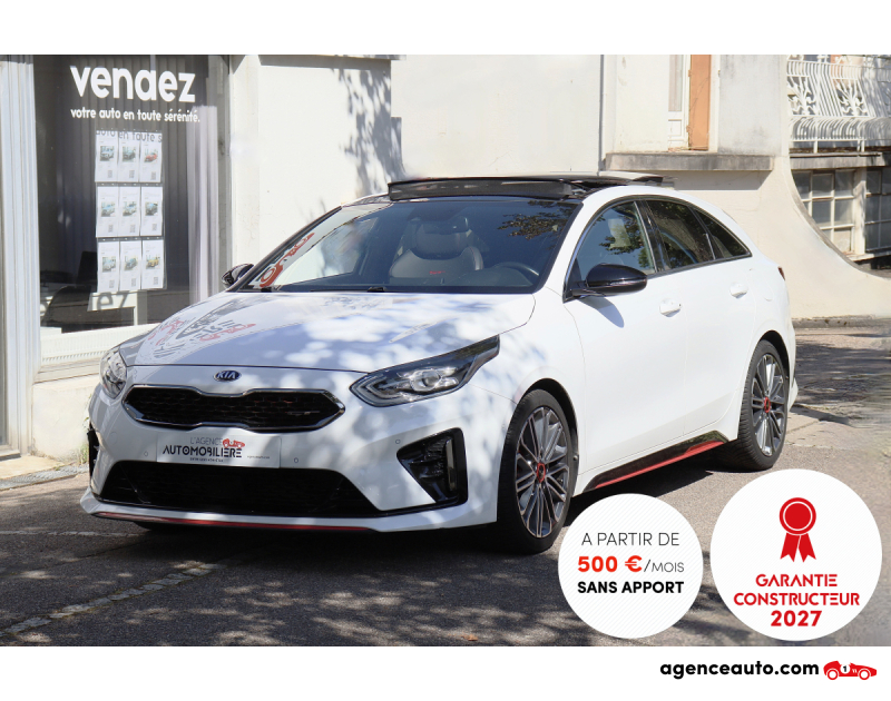 Achat voiture occasion, Auto occasion pas cher | Agence Auto Kia ProCeed Shooting Brake 1.6 T-GDI 204 GT DCT7 (Toit Ouvrant,CarPlay,Caméra) Blanc Année 2020 Automatique Essence