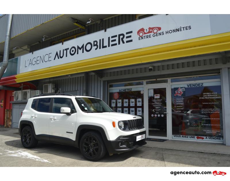 Achat voiture occasion, Auto occasion pas cher | Agence Auto Jeep Renegade 1.6 MultiJet S&S 120ch Limited Blanc Année 2018 Automatique Diesel