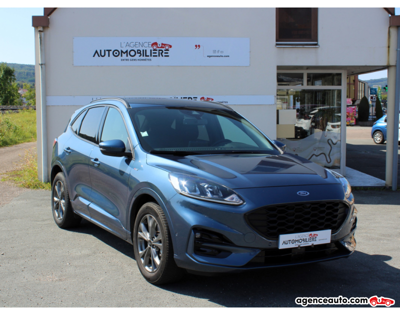 Achat voiture occasion, Auto occasion pas cher | Agence Auto Ford Kuga 2.5 Duratec 190 CH Flexifuel FHEV E85 Powershift ST LINE Bleu Année 2022 Automatique Hybride
