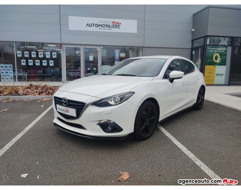 Achat voiture occasion, Auto occasion pas cher | Agence Auto Mazda Mazda 3 2.2 SKYACTIV-D 150 Sélection Black Edition (Bluetooth, Radars, Clim auto) Blanc Année 2015 Manuelle Diesel