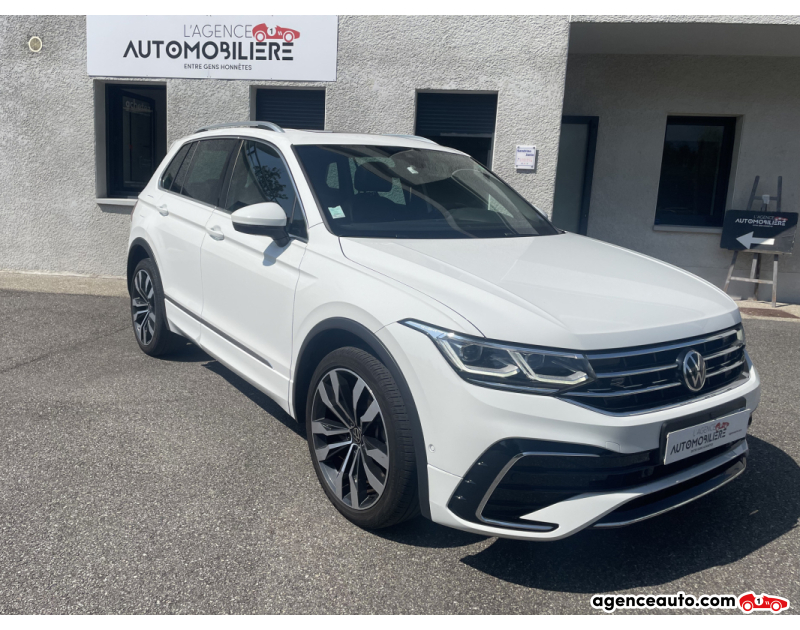 Achat voiture occasion, Auto occasion pas cher | Agence Auto Volkswagen Tiguan 1.4 eHybrid 245ch DSG6 R-Line Exclusive GARANTIE 12 MOIS Blanc Année 2021 Automatique Hybride rechargeable