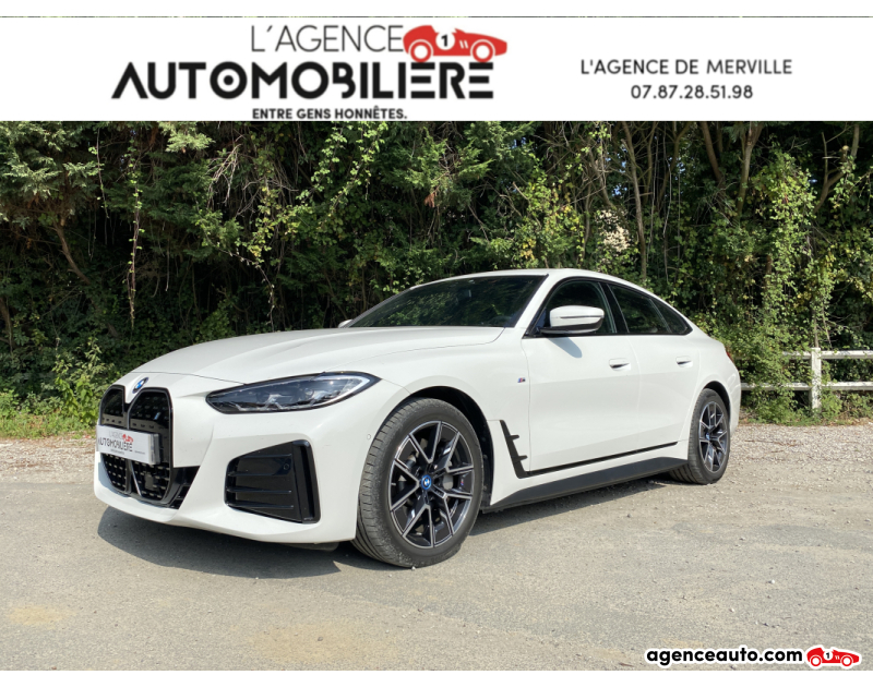 Achat voiture occasion, Auto occasion pas cher | Agence Auto Bmw i4 (G26) EDRIVE40 340 M SPORT BVA 83.9 KWH Blanc Année 2022 Automatique Électrique
