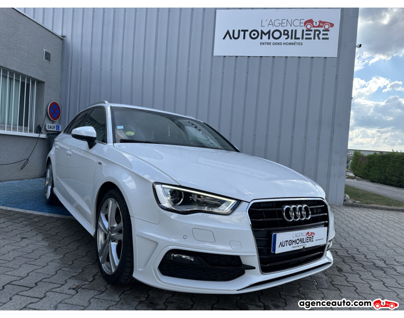 Aankoop Gebruikte Auto, Goedkope Gebruikte Auto | Agence Auto Audi A3 Sportback 2L TDI 150CV S-LINE Wit Jaar 2016 Automatische auto Diesel