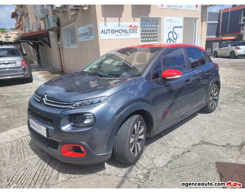 Achat voiture occasion, Auto occasion pas cher | Agence Auto Citroen C3 1.2L PURE TECH Gris Année 2017 Manuelle Essence