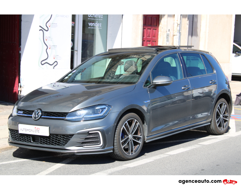 Aankoop Gebruikte Auto, Goedkope Gebruikte Auto | Agence Auto Volkswagen Golf 1.4 TSI GTE 204H 150 PHEV DSG BVA ( Toit ouvrant, Sièges chauffants, CarPlay ... ) Grijs Jaar 2018 Automatische auto Hybride