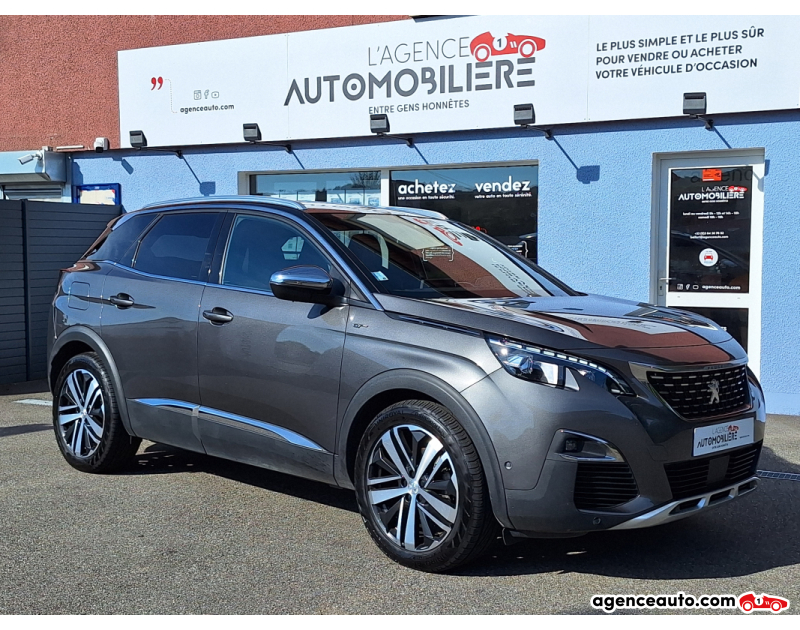 Achat voiture occasion, Auto occasion pas cher | Agence Auto Peugeot 3008 2.0 BLUEHDI 180 CV S&S GT EAT8 Gris Année 2019 Automatique Diesel