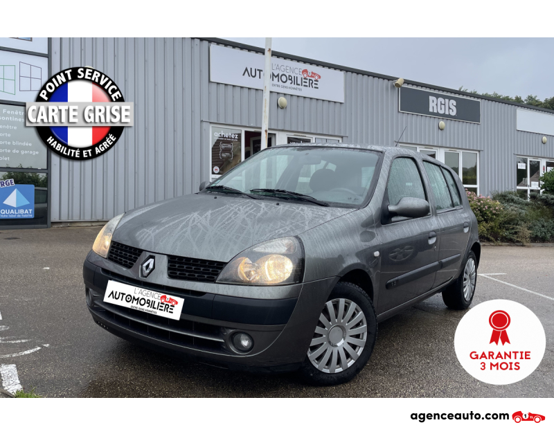 Achat voiture occasion, Auto occasion pas cher | Agence Auto Renault Clio II 5 Portes Phase 2 1.2 i 60cv Gris Année 2001 Manuelle Essence