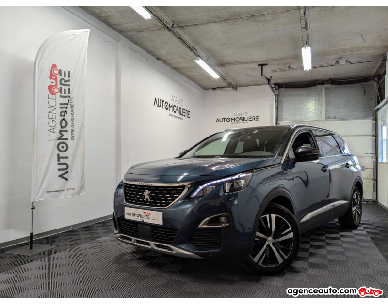 Compra de Coches Usados, Coches Usados Baratos %'|'% Agence Auto Peugeot 5008 II 1.6 180 S&S GT LINE EAT8 + ATTELAGE Bleu Año 2019 Automatique Essence