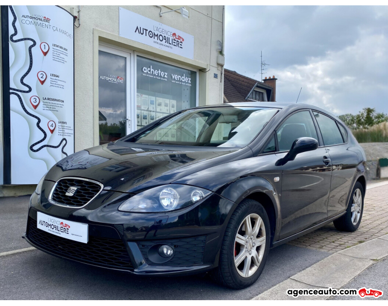 Achat voiture occasion, Auto occasion pas cher | Agence Auto Seat Leon 1.9L TDI 105ch Stylance Noir Année 2008 Manuelle Diesel