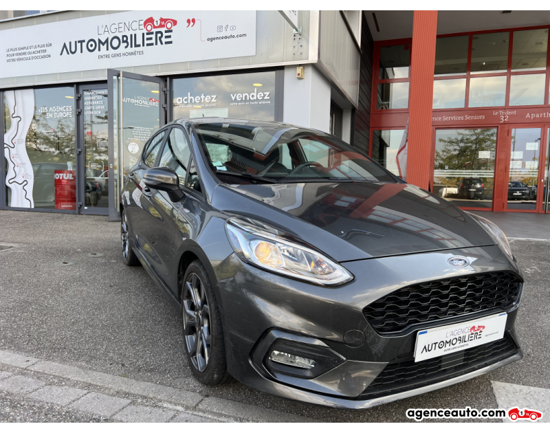 Achat voiture occasion, Auto occasion pas cher | Agence Auto Ford Fiesta VII 1.0 SCTi 100 cv BVA ST-LINE Gris Année 2018 Automatique Essence