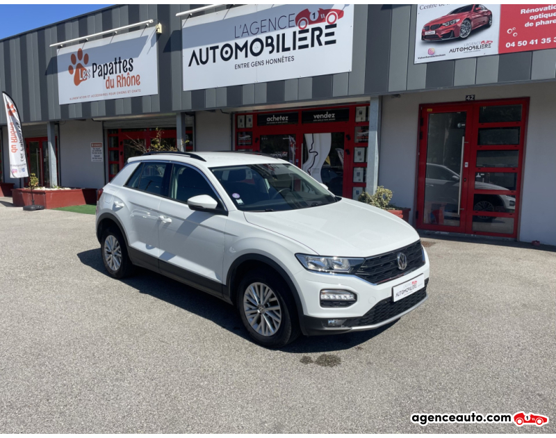 Achat voiture occasion, Auto occasion pas cher | Agence Auto Volkswagen T-roc 1.0 TSI 115 cv Start/Stop BVM6 Lounge Blanc Année 2019 Manuelle Essence